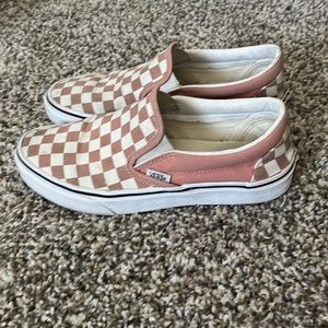 Pink checkerboard vans